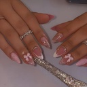 Almond French Tip Press on Nails