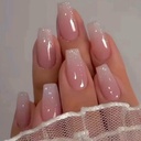 Hkanlre Bling Coffin Press on Nails