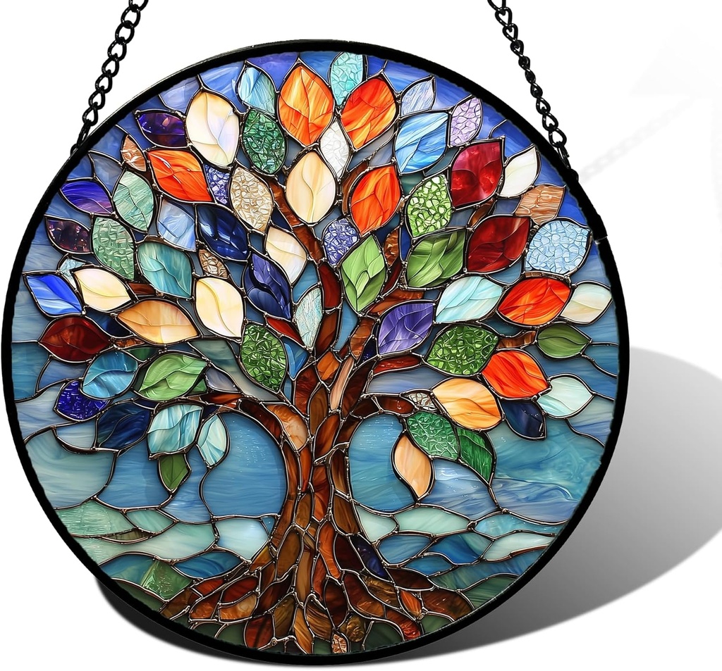 DASTOLL Stained Glass Window Hanging