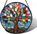DASTOLL Stained Glass Window Hanging