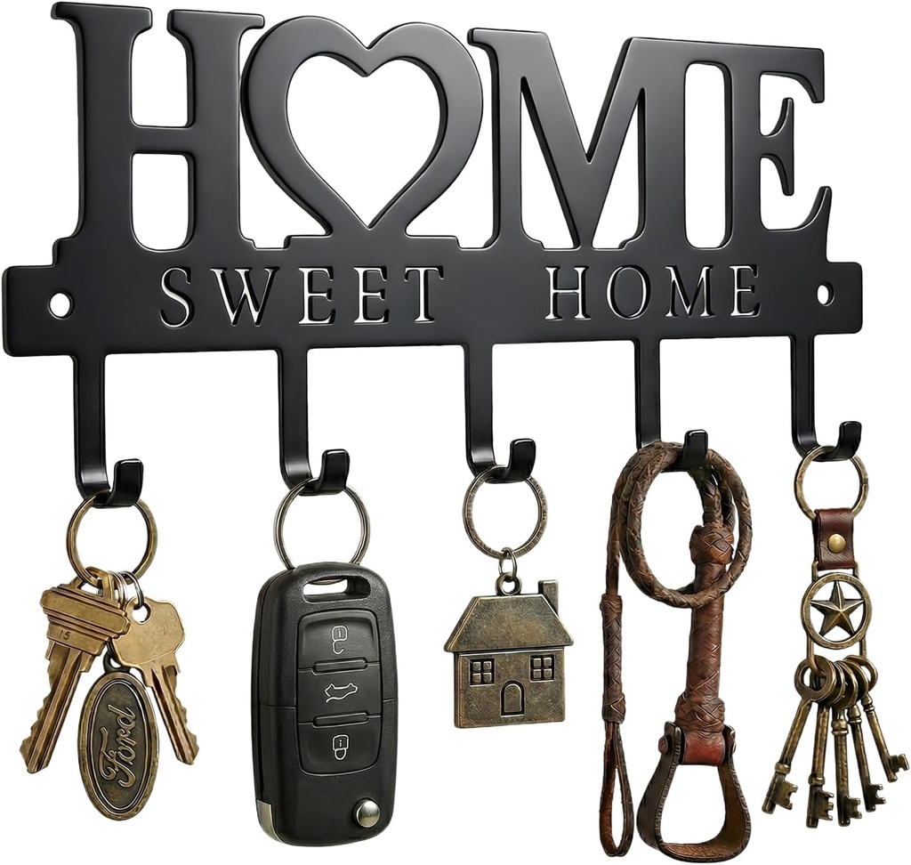 Entryway Wall Key Holder with 5 Hooks