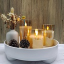 Glass LED Flameless Candles with Remote & Timer