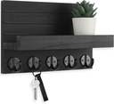 Lwenki Wooden Key Holder for Wall with Shelf