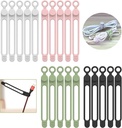 20Pcs Silicone Cable Organizer Multicolor
