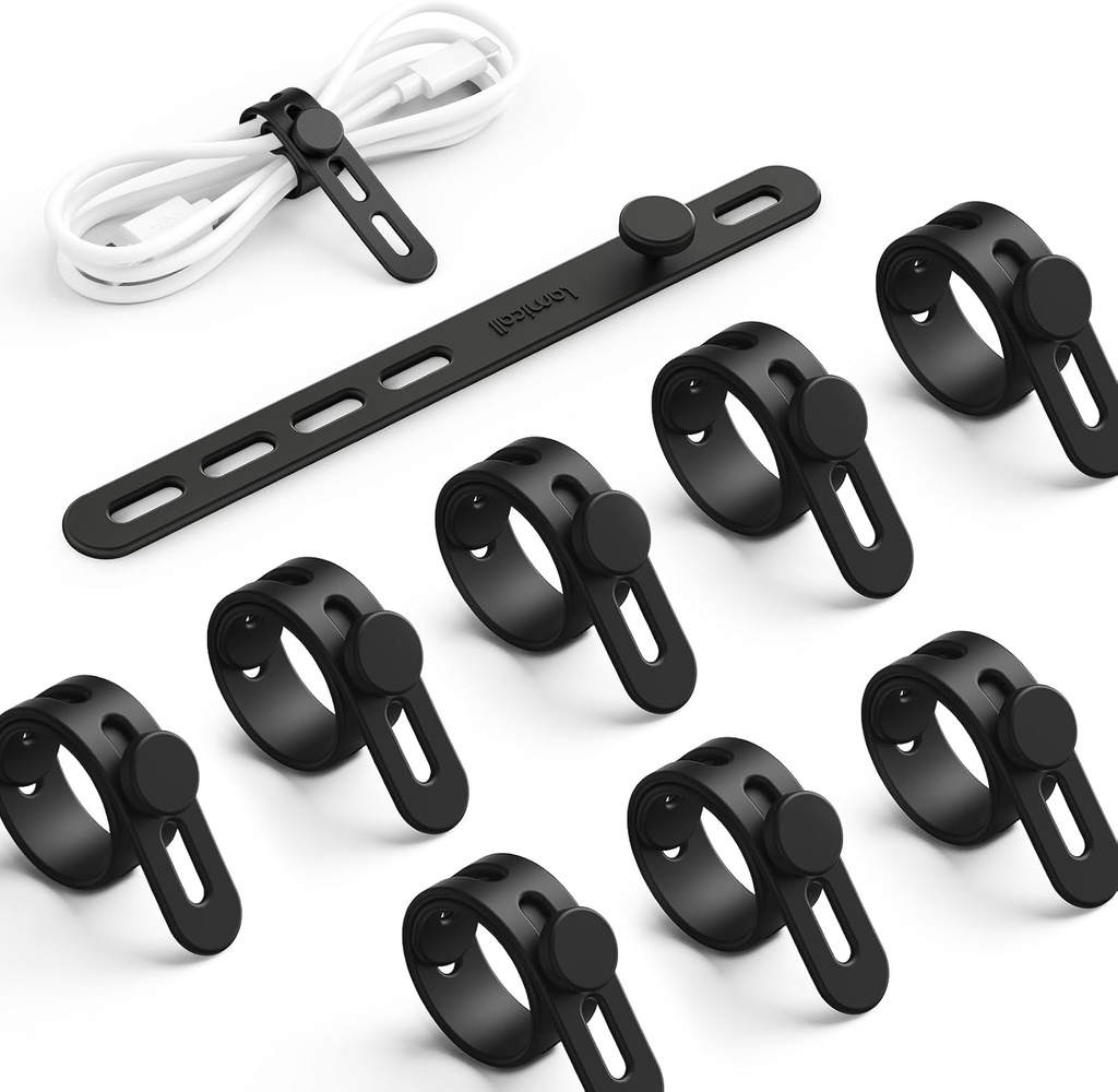 Lamicall 10 Pack Silicone Cable Ties