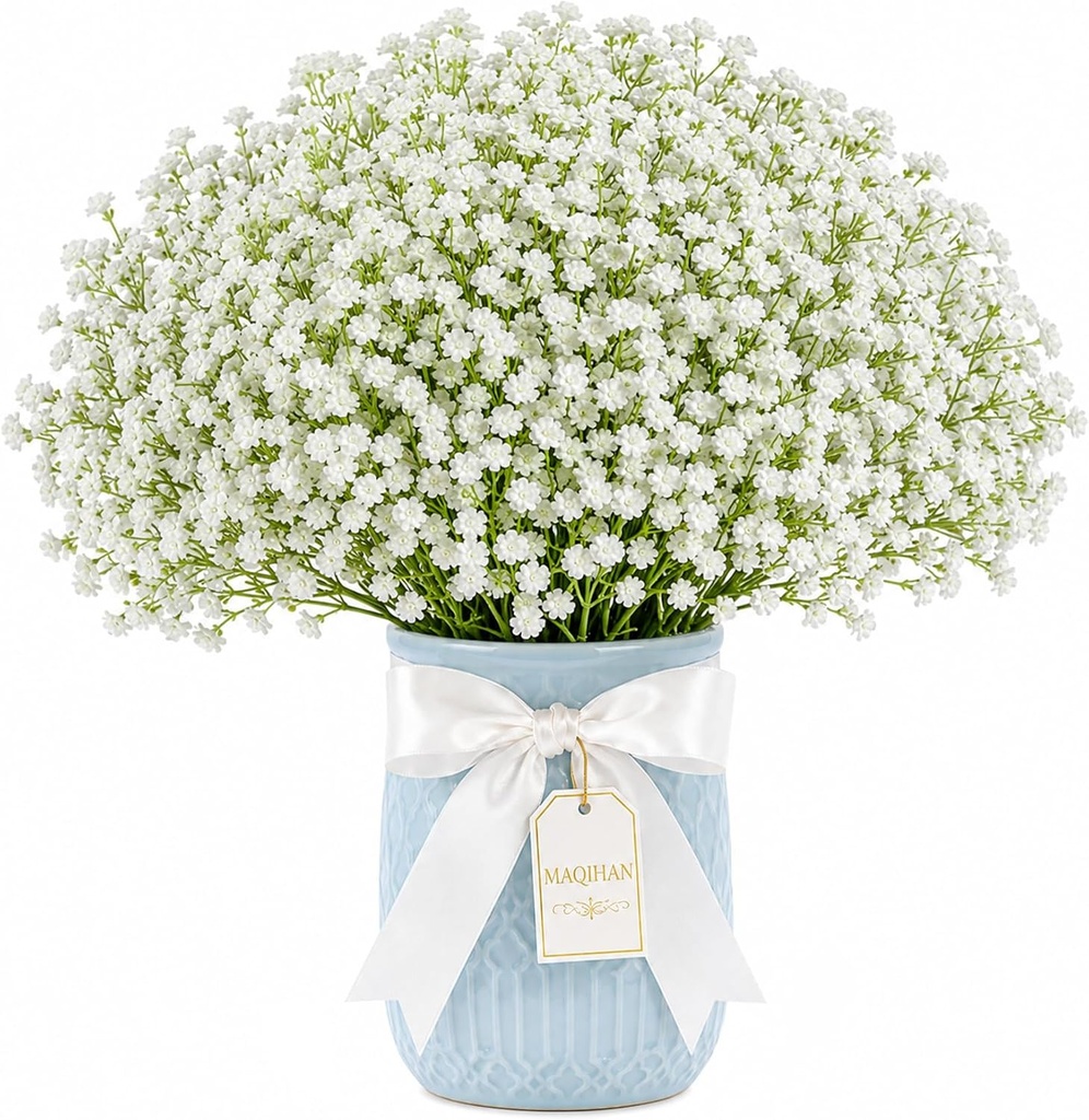 6PCS White Baby's Breath Artificial Flowers